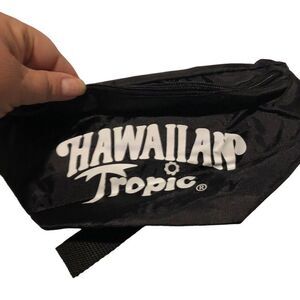 Hawaiian Tropic Fanny Pack Black White New